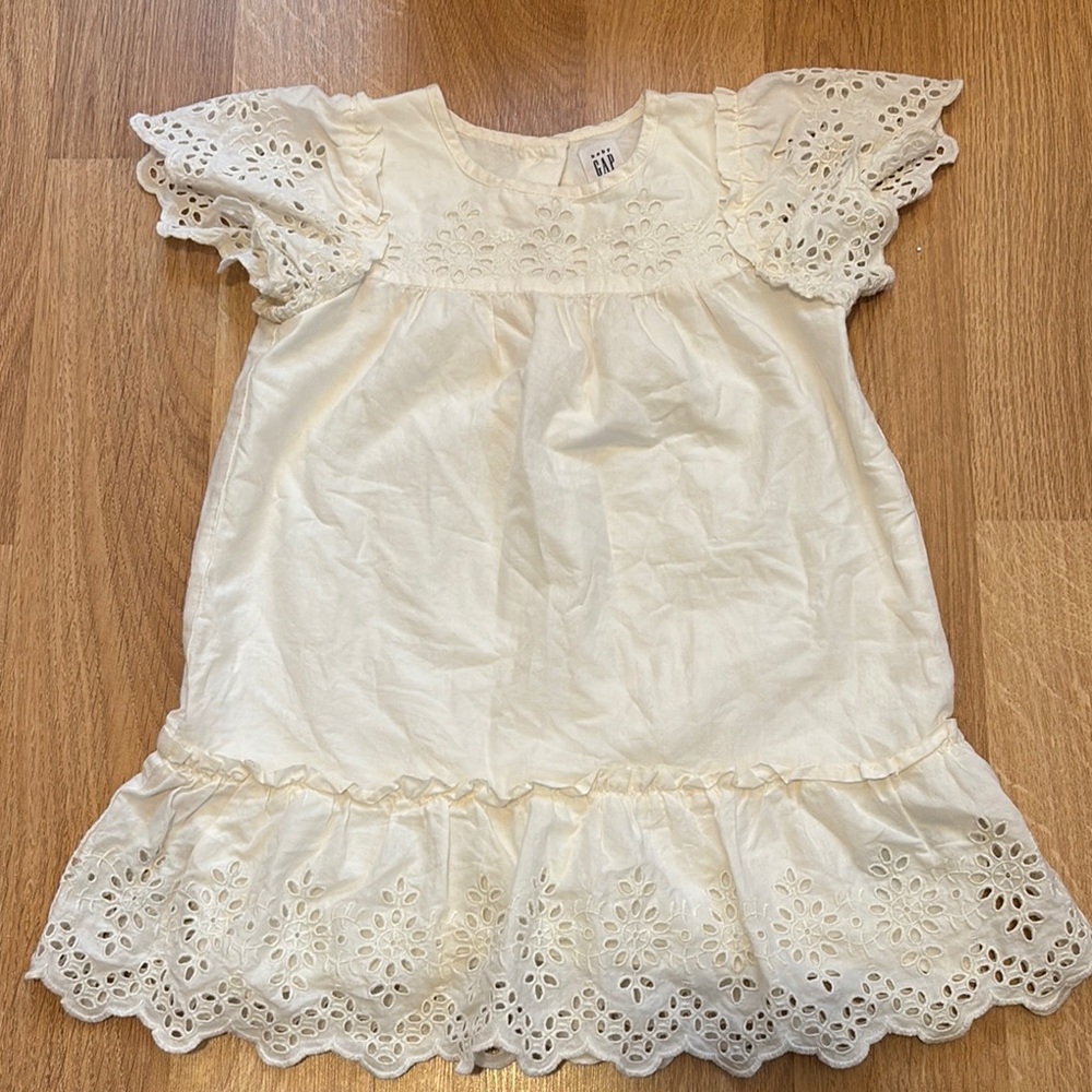 H&M Cream Eyelet Dress